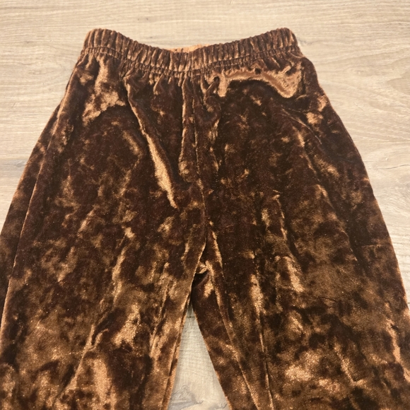 NWOT Girls Fall Brown Velour & Ruching Matching Jacket & Leggings Set Size 5 - Picture 10 of 16